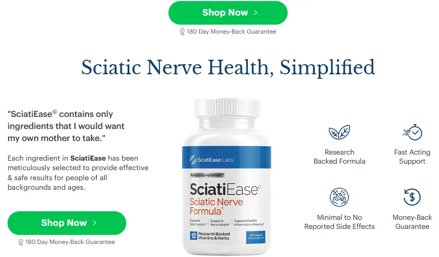 FAQ icons or infographic for SciatiEase™